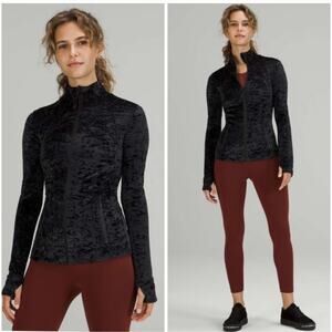 NWT Lululemon Special Edition Hooded Define Jacket Black Crushed Velvet Size 10